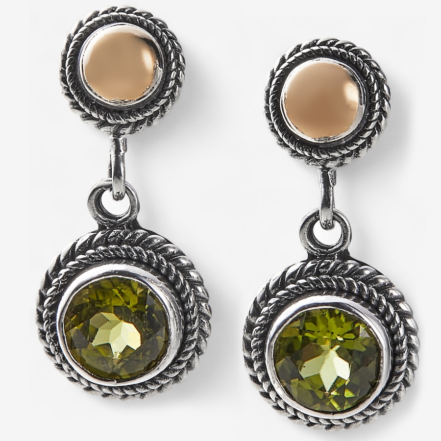 Image 259856_PER.jpg, Product 259-856 / Price $69.33, Samuel B. Collection Sterling Silver/18K Round Shape Gemstone Earrings from Samuel B. Collection on TSC.ca's Jewellery department