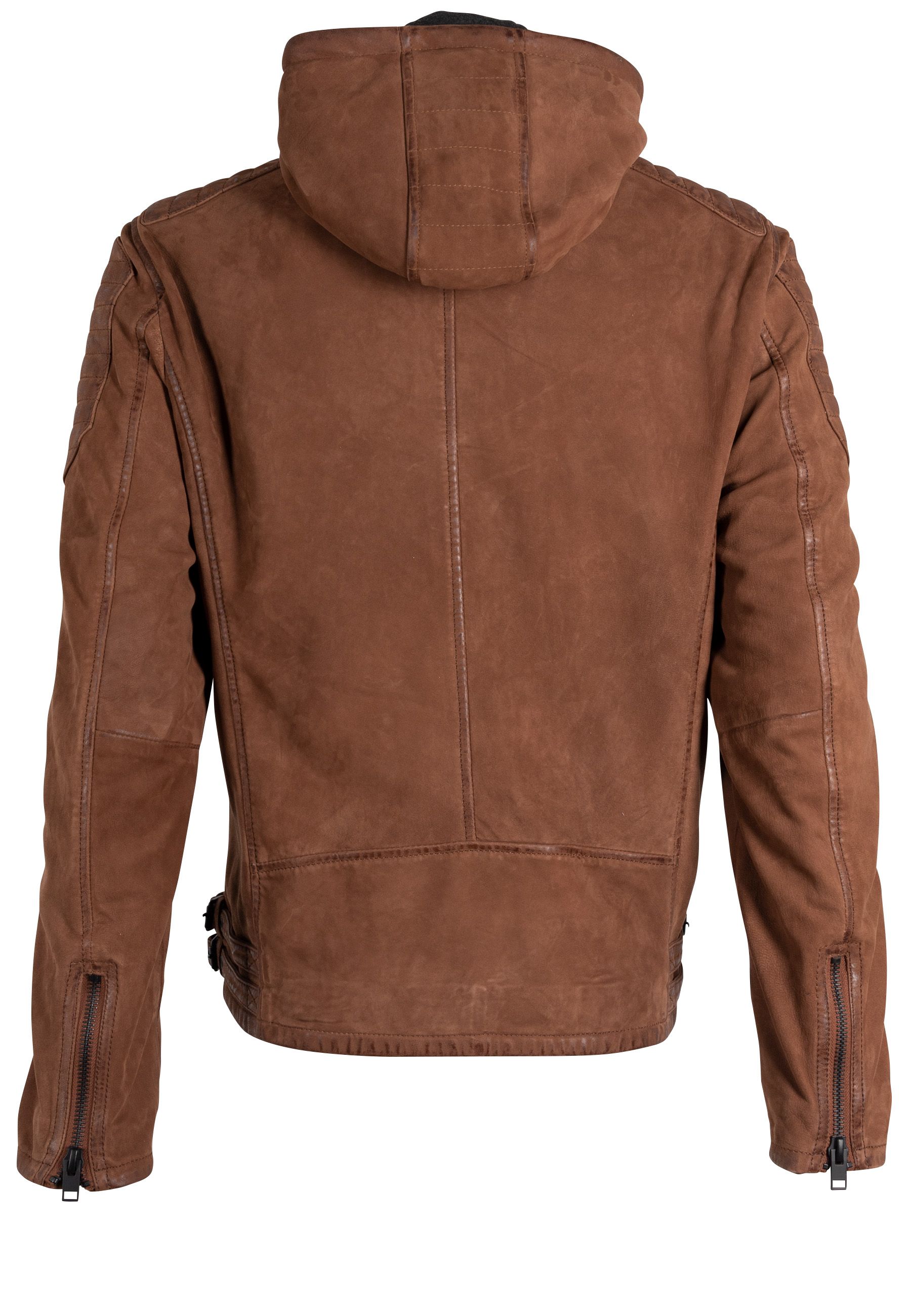 moca Mauritius Xilo Hooded Leather Jacket - TSC.ca