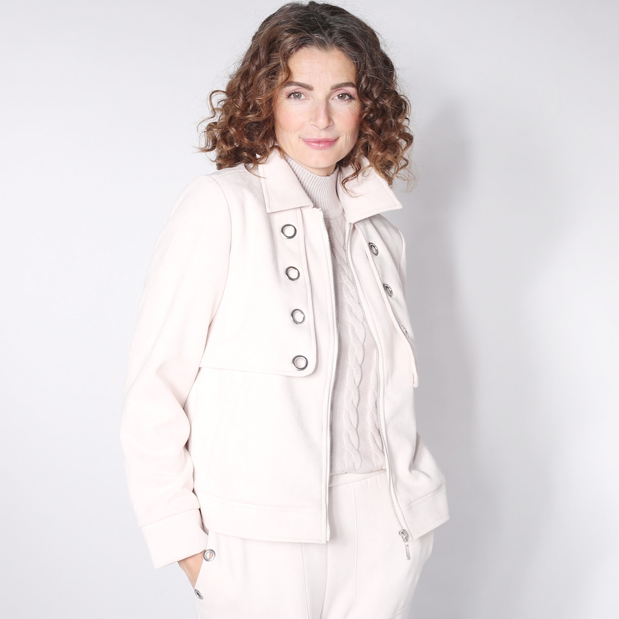 Image 260245_WGY.jpg, Product 260-245 / Price $27.33, Jhoan Sebastian Grey Bonded Faux Suede Jacket with Grommet Details from Jhoan Sebastian Grey on TSC.ca's Fashion department