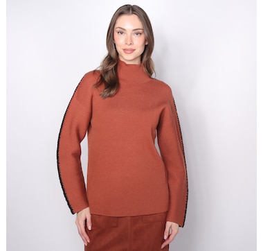 Jhoan Sebastian Grey Contrast Colour Whip Stitch Sweater