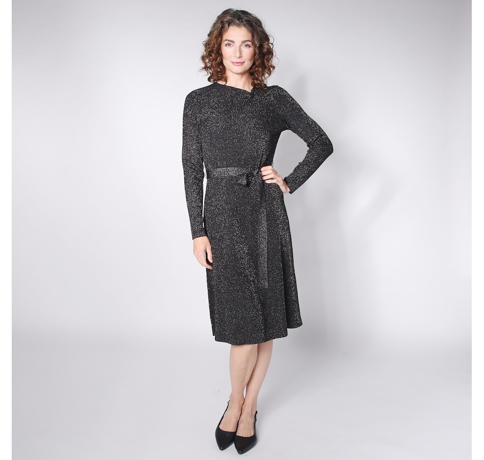 Image 260250_BLK.jpg, Product 260-250 / Price $54.33, Jhoan Sebastian Grey Metallic Rib Dress from Jhoan Sebastian Grey on TSC.ca's Fashion department