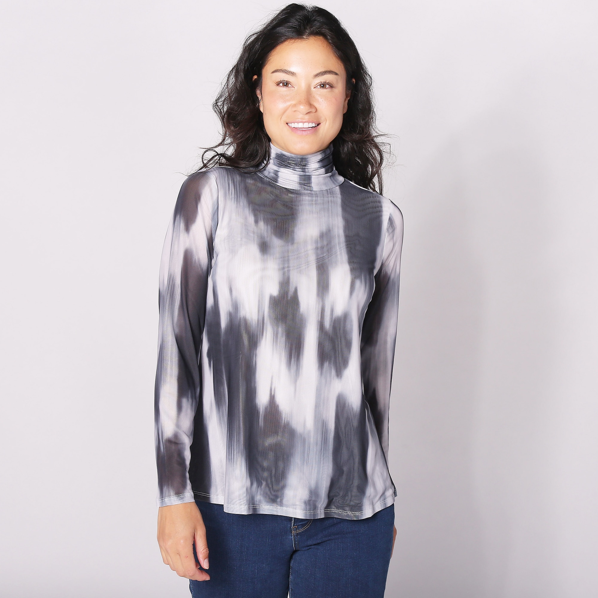 Wynne Style Printed Mesh Turtlneck - TSC.ca