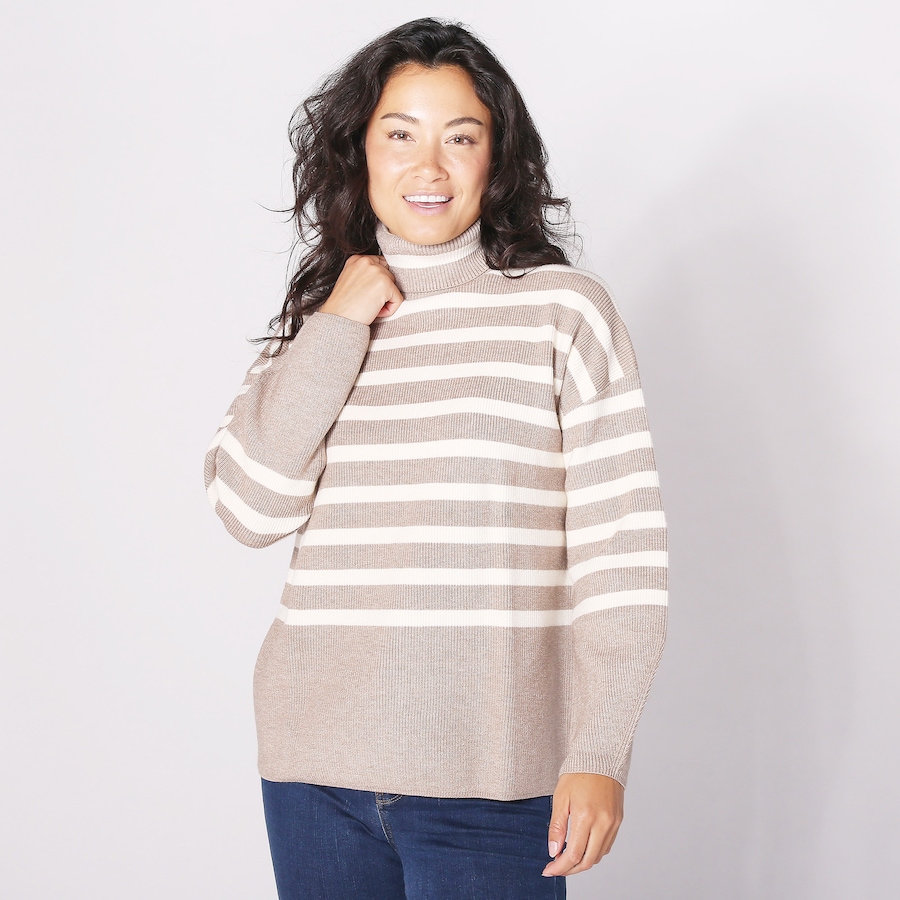 Image 260272_HLATT.jpg, Product 260-272 / Price $44.33, Wynne Style Softknit Striped Sweater from Wynnelayers on TSC.ca's Fashion department