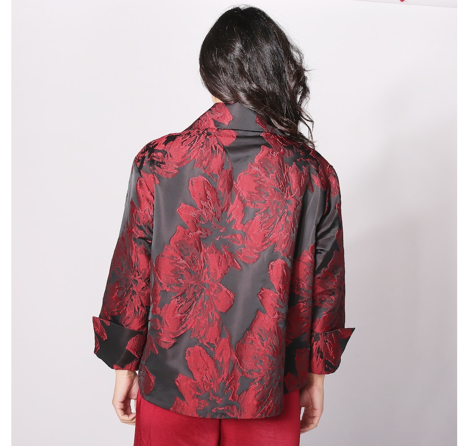 Image 260335_ALTMORE1.jpg, Product 260-335 / Price $63.33, Wynne Style Floral Jacquard Swing Jacket from Wynnelayers on TSC.ca's Fashion department