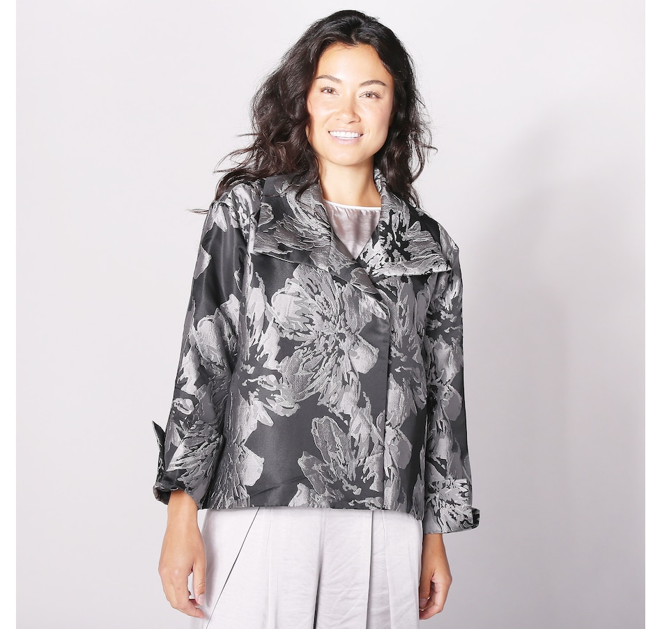 Image 260335_BSI.jpg, Product 260-335 / Price $63.33, Wynne Style Floral Jacquard Swing Jacket from Wynnelayers on TSC.ca's Fashion department