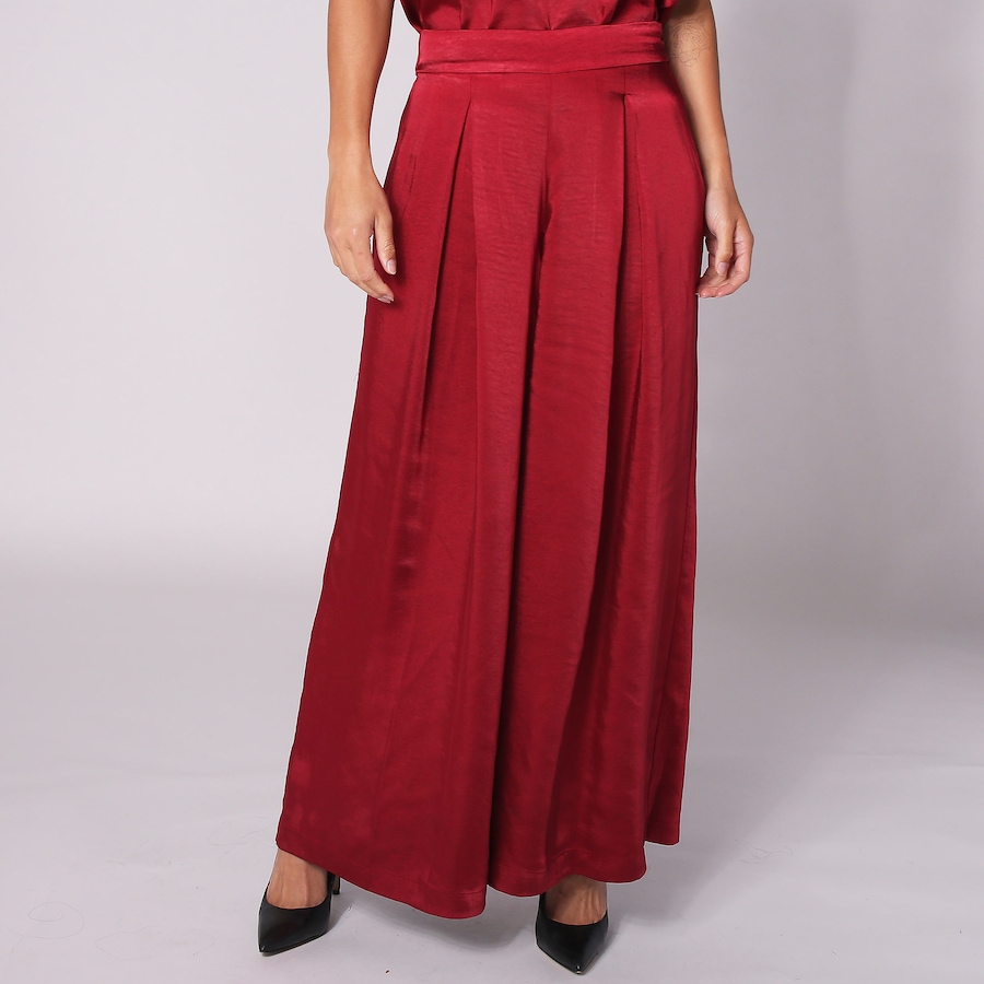 Image 260341_BER.jpg, Product 260-341 / Price $39.33, Wynne Style Satin Wide Leg Pleated Pant from Wynnelayers on TSC.ca's Fashion department