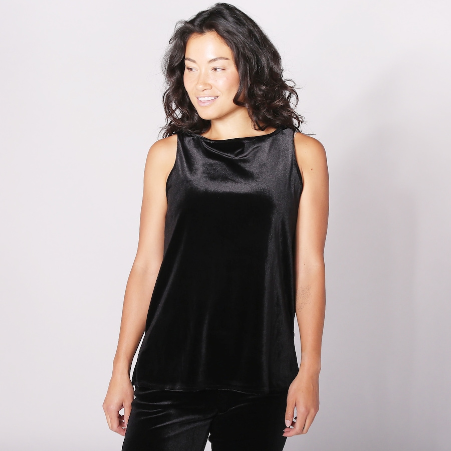 Image 260342_BLK.jpg, Product 260-342 / Price $19.33, Wynne Style Velvet Bateau Neck Tank from Wynnelayers on TSC.ca's Fashion department
