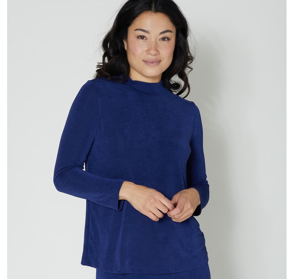Image 260369_ALTMORE2.jpg, Product 260-369 / Price $34.33, Kim & Co. Poly Slinky Long Sleeve Mockneck Top from Kim & Co. on TSC.ca's Fashion department