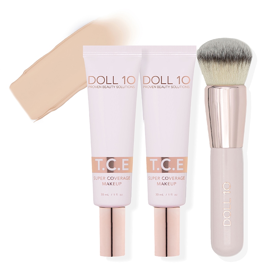 Image 260804_FIY.jpg, Product 260-804 / Price $130.00, Doll 10 TCE Foundation Duo With Brush from Doll 10 on TSC.ca's Beauty department
