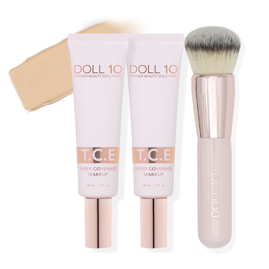 Image 260804_LHT.jpg, Product 260-804 / Price $130.00, Doll 10 TCE Foundation Duo With Brush from Doll 10 on TSC.ca's Beauty department