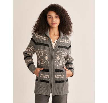 Pendleton Westerly Long Cardigan with Two-Way Zip