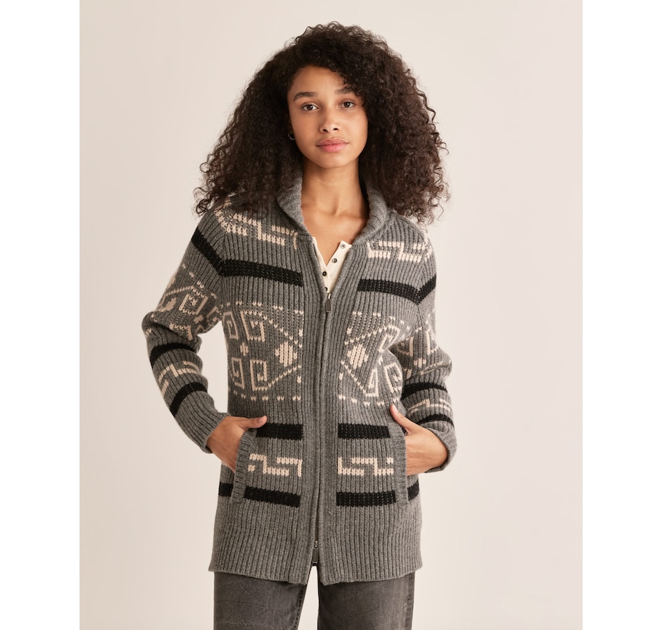 Image 261452_GYB.jpg, Product 261-452 / Price $269.88, Pendleton Westerly Long Cardigan with Two-Way Zip from Pendleton on TSC.ca's Fashion department