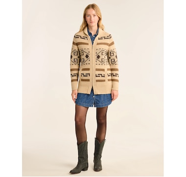 Pendleton Westerly Long Cardigan with Two-Way Zip
