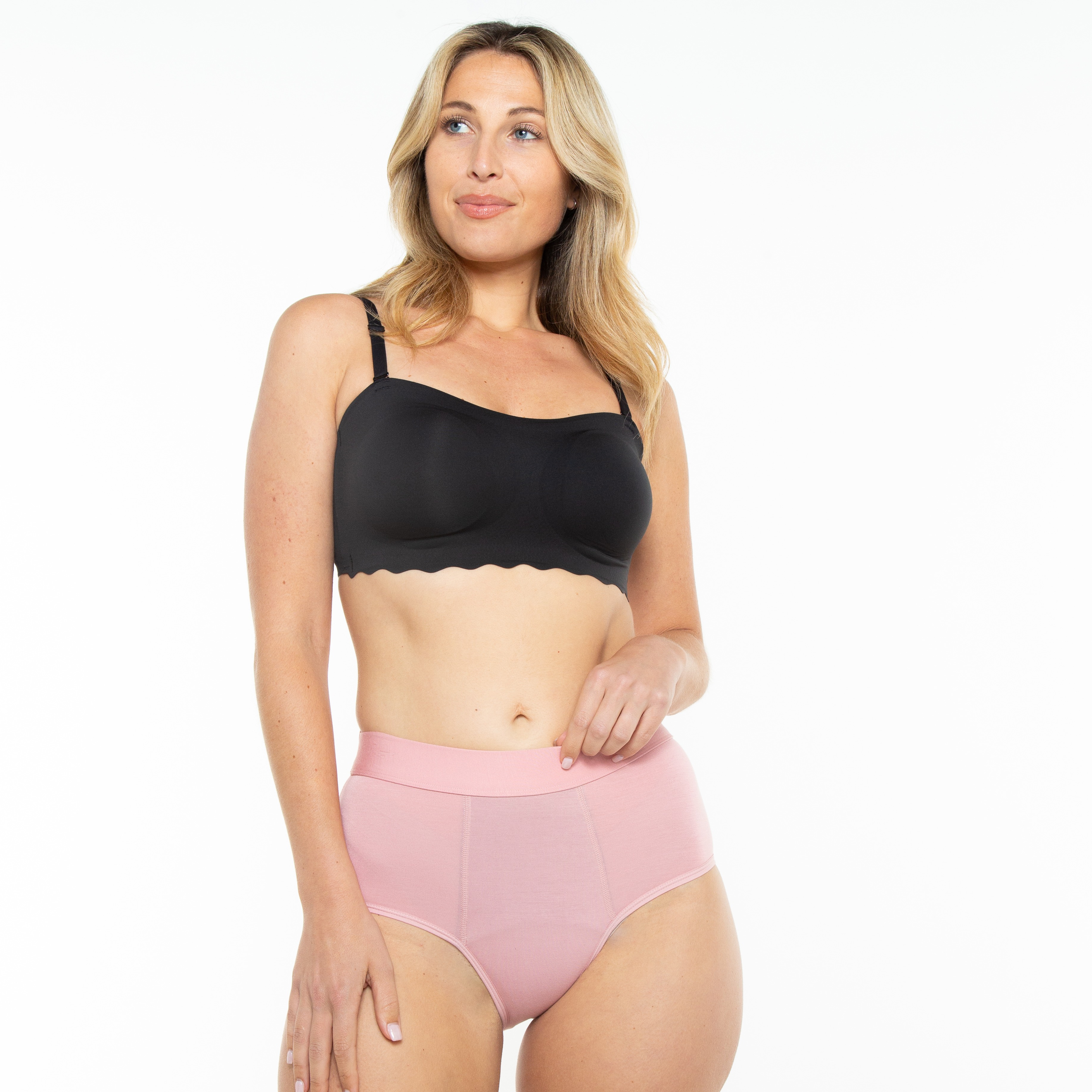 Women's High Waist Cotton Blend Control Leggings - Tummy Shaping Thigh Slimming Shapewear - View #3