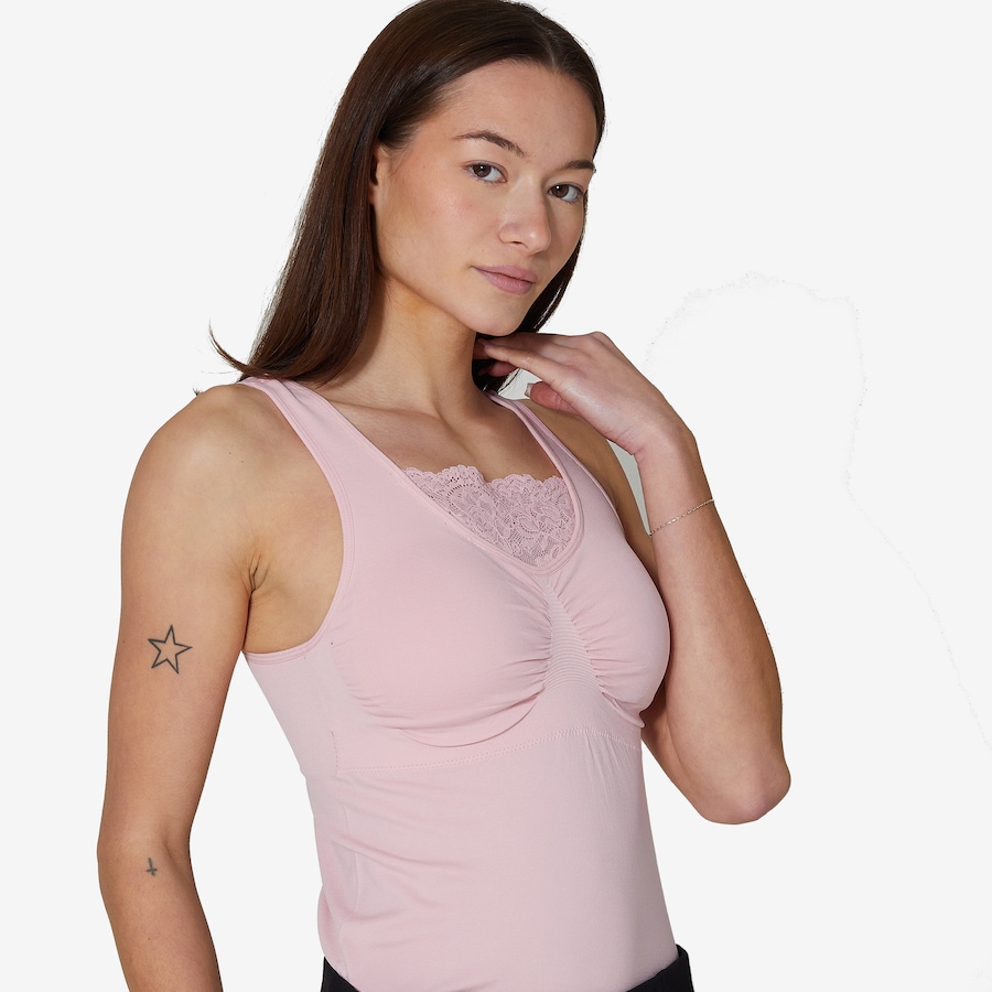 Image 267487_BUH.jpg, Product 267-487 / Price $23.33, Rhonda Shear Seamless Shaping Tank with Lace Detail from Rhonda Shear Shapewear on TSC.ca's Fashion department
