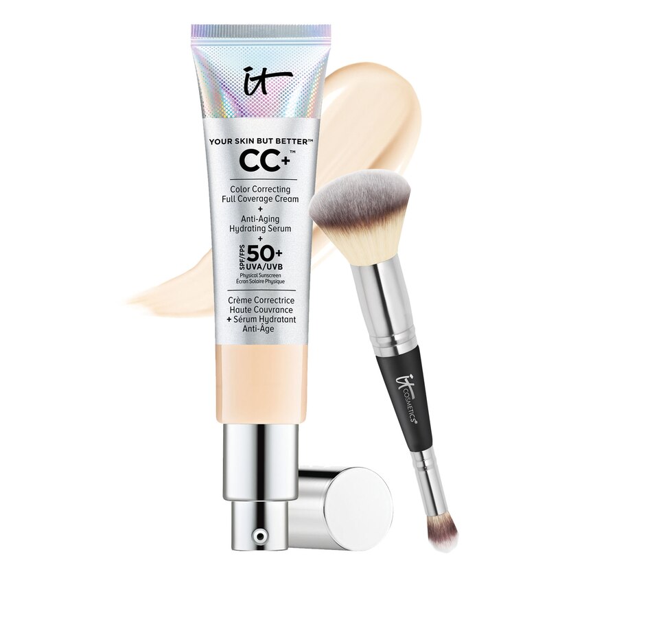 Image 287575_FIY.jpg, Product 287-575 / Price $180.00, IT Cosmetics It's Your CC+ Cream SPF 50 Supersize with Brush from IT Cosmetics on TSC.ca's Beauty department