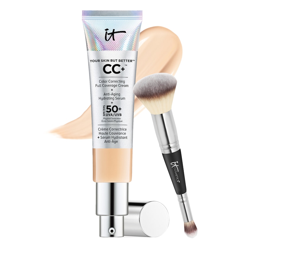 Image 287575_LHT.jpg, Product 287-575 / Price $180.00, IT Cosmetics It's Your CC+ Cream SPF 50 Supersize with Brush from IT Cosmetics on TSC.ca's Beauty department
