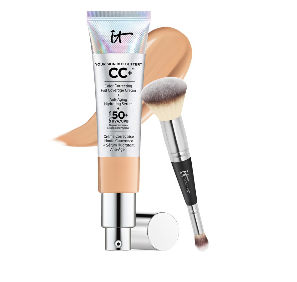Image 287575_MDT.jpg, Product 287-575 / Price $180.00, IT Cosmetics It's Your CC+ Cream SPF 50 Supersize with Brush from IT Cosmetics on TSC.ca's Beauty department