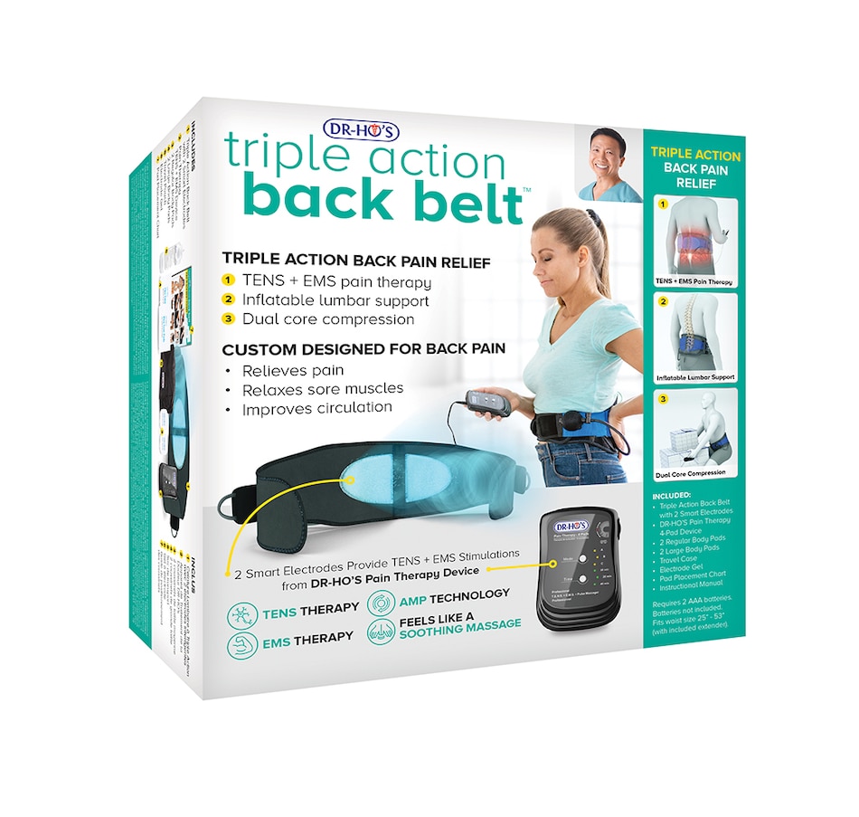 DR-HO'S 2-Pad Pain Therapy TENS - includes a TENS unit, 4 Small Gel Pads, 2  Large Gel Pads, Power Cable, Spray Bottle, Travel Bag, Instructional Manual