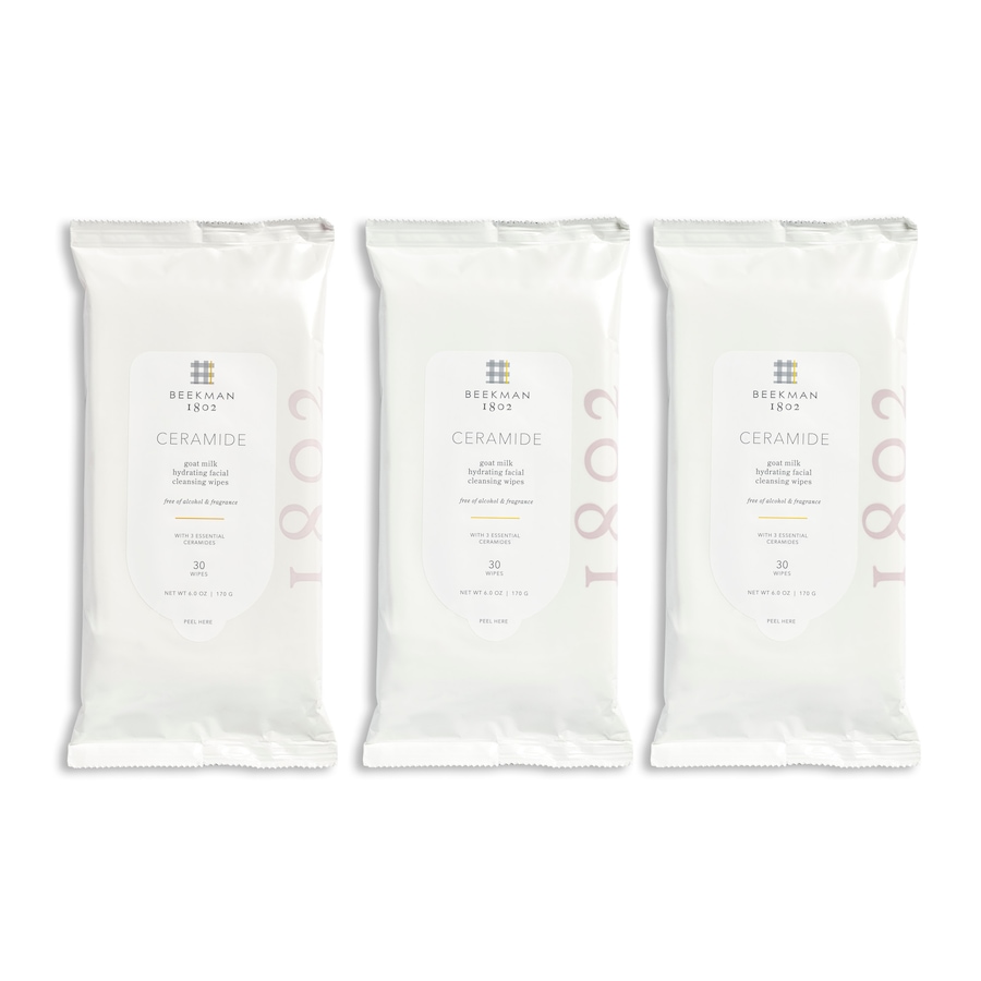 Image 288479_CERME.jpg, Product 288-479 / Price $47.00, Beekman 1802 Skincare Infused Facial Wipe Trio from Beekman 1802 on TSC.ca's Beauty department