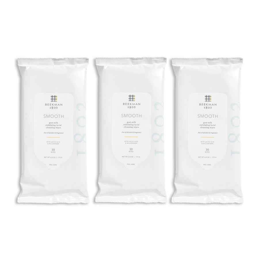 Image 288479_SMOO.jpg, Product 288-479 / Price $47.00, Beekman 1802 Skincare Infused Facial Wipe Trio from Beekman 1802 on TSC.ca's Beauty department