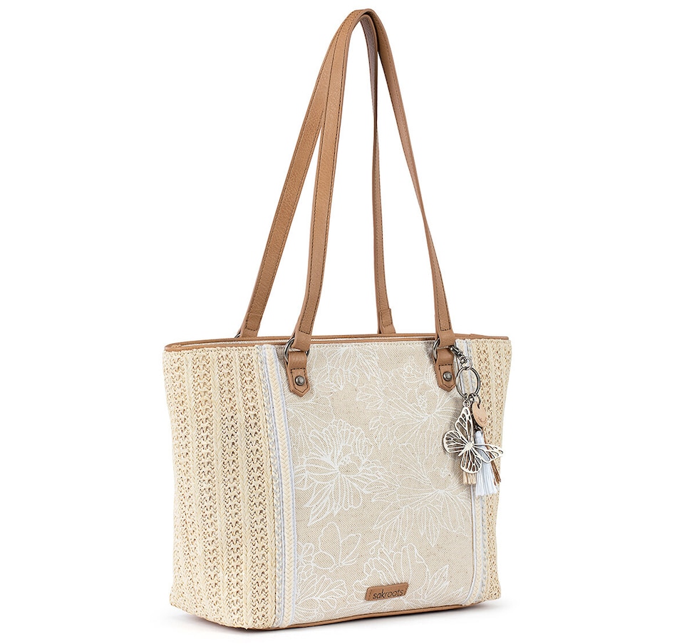 sakroots meadow straw tote