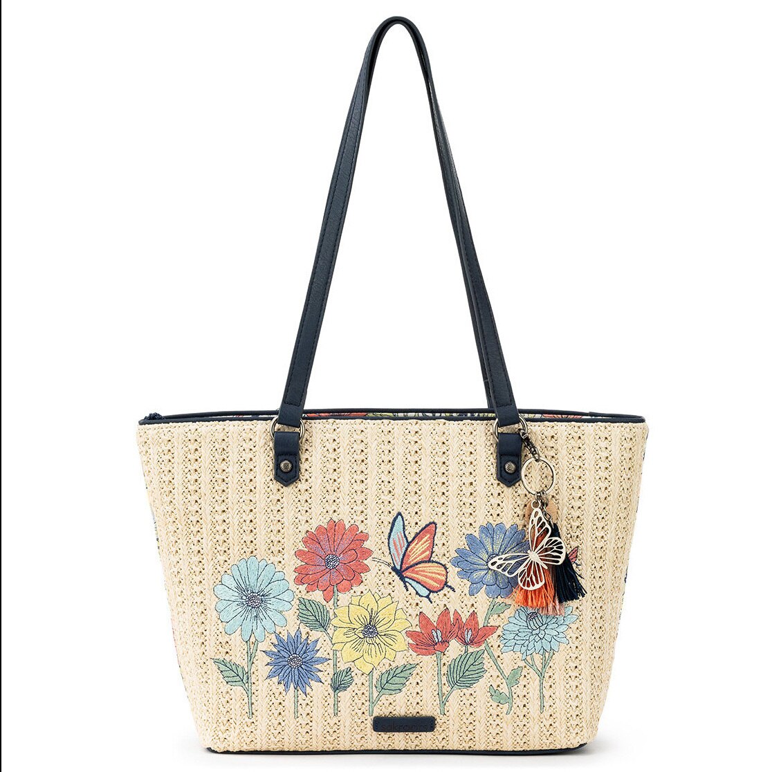 Sakroots meadow medium online straw tote