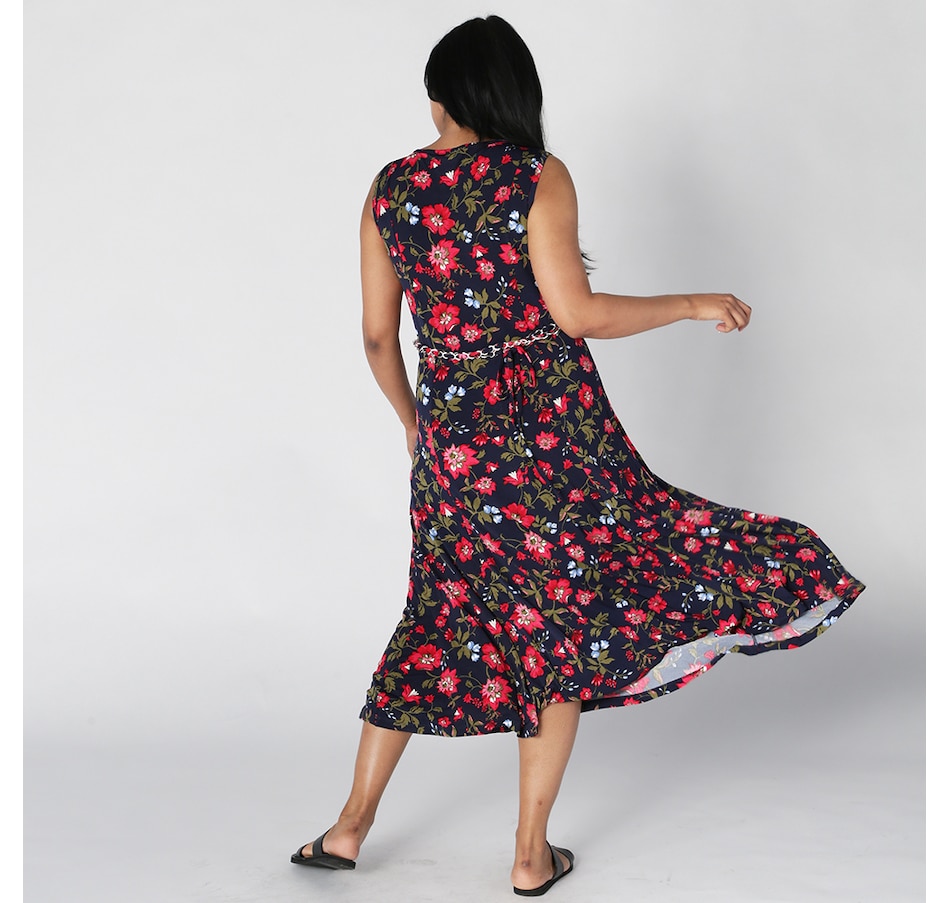 Women's Nina Leonard Sylvia Print Midi Dress