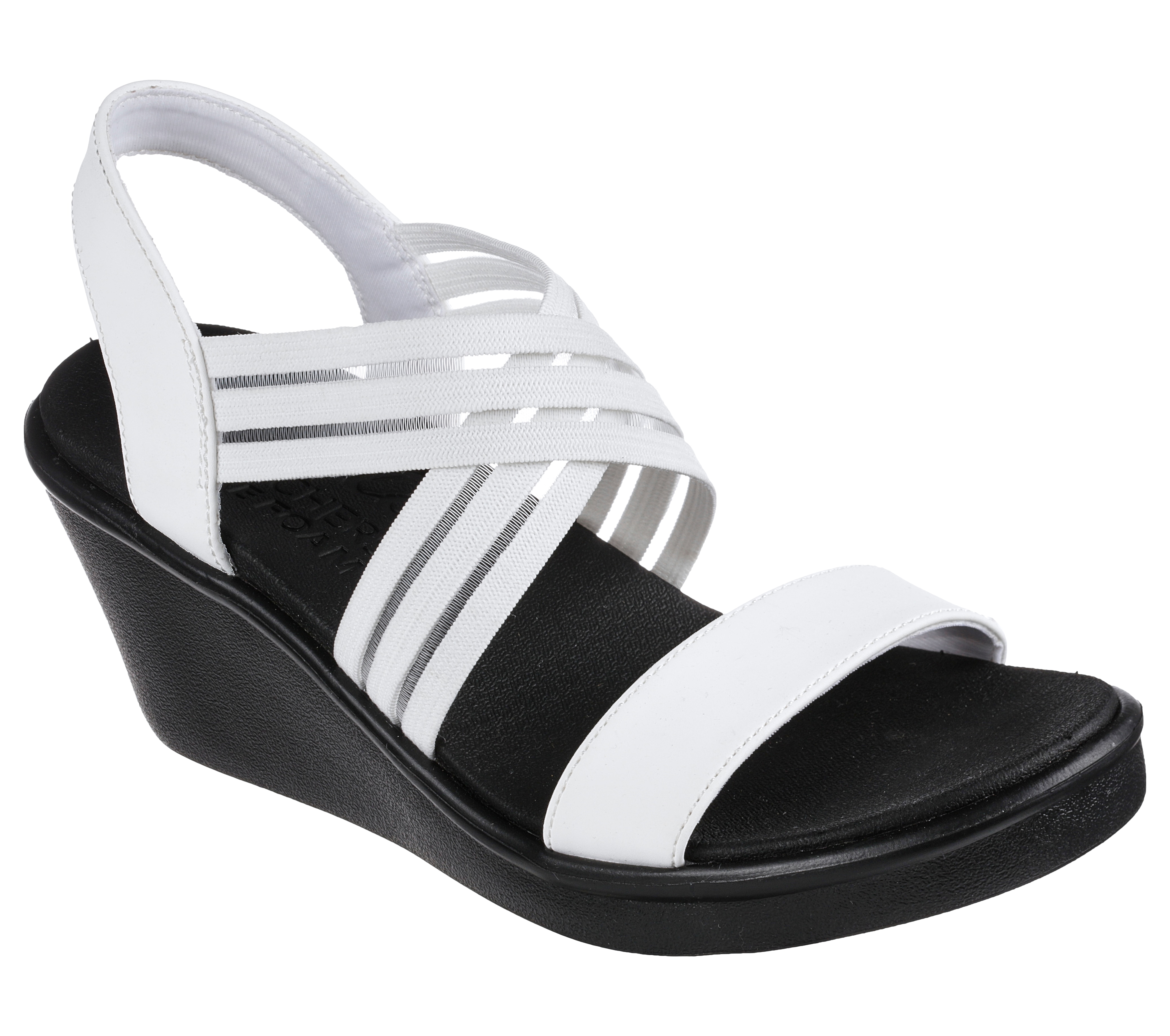 skechers black wedge