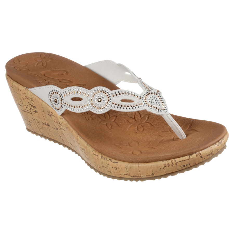 Image 288660_OWH.jpg, Product 288-660 / Price $73.00, Skechers Beverlee Happy Charmer Rhinestone Toe Post Wedge Sandal from Skechers on TSC.ca's Shoes department