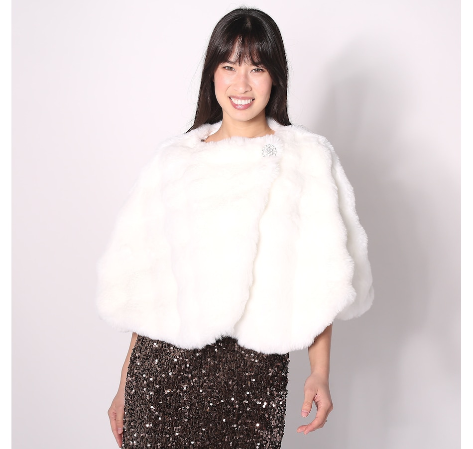 Image 288767_IVR.jpg, Product 288-767 / Price $24.33, Nina Leonard Faux Fur Capelet from Nina Leonard on TSC.ca's Fashion department