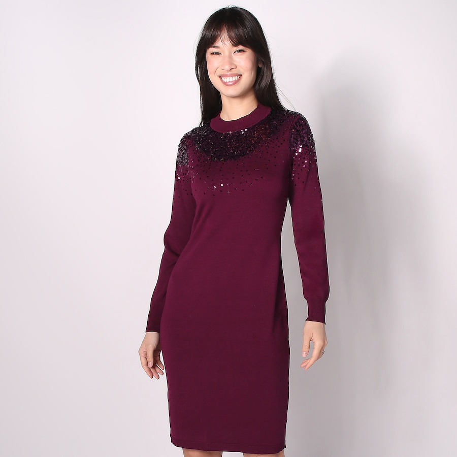 Image 288768_CRIBY.jpg, Product 288-768 / Price $29.33, Nina Leonard Mock Neck Knit Sweater Dress from Nina Leonard on TSC.ca's Fashion department
