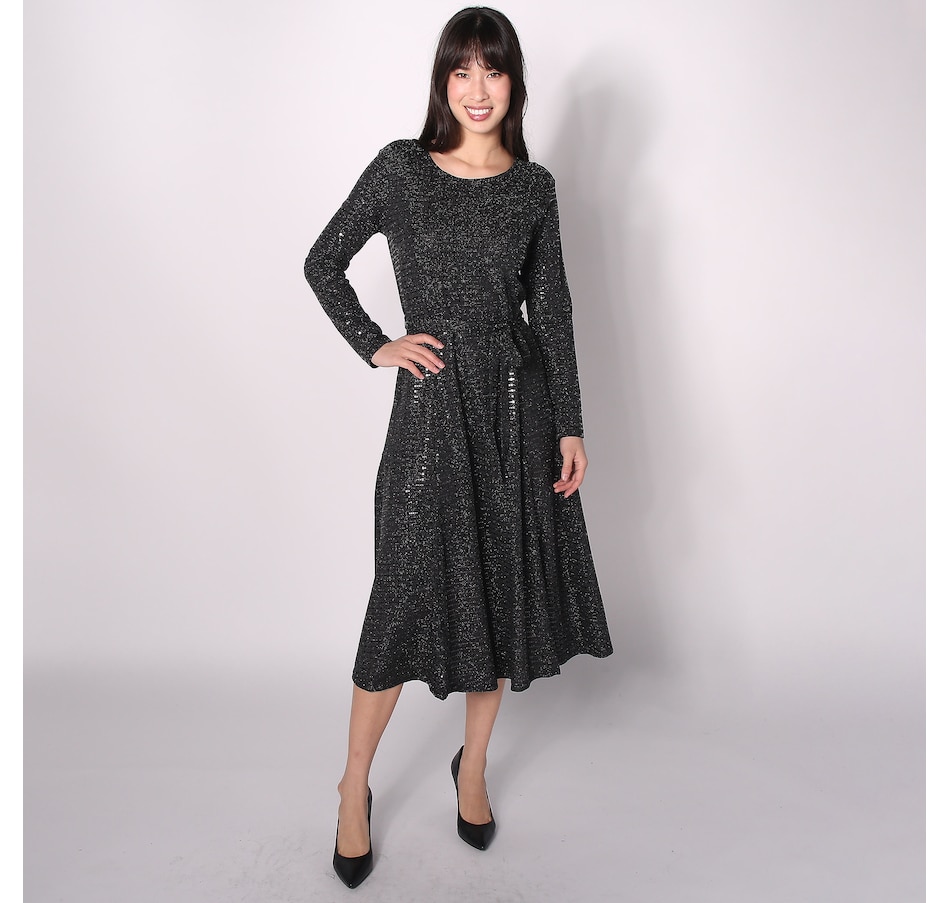 Image 288770_BBC.jpg, Product 288-770 / Price $29.33, Nina Leonard Sparkle Knit Midi Dress from Nina Leonard on TSC.ca's Fashion department