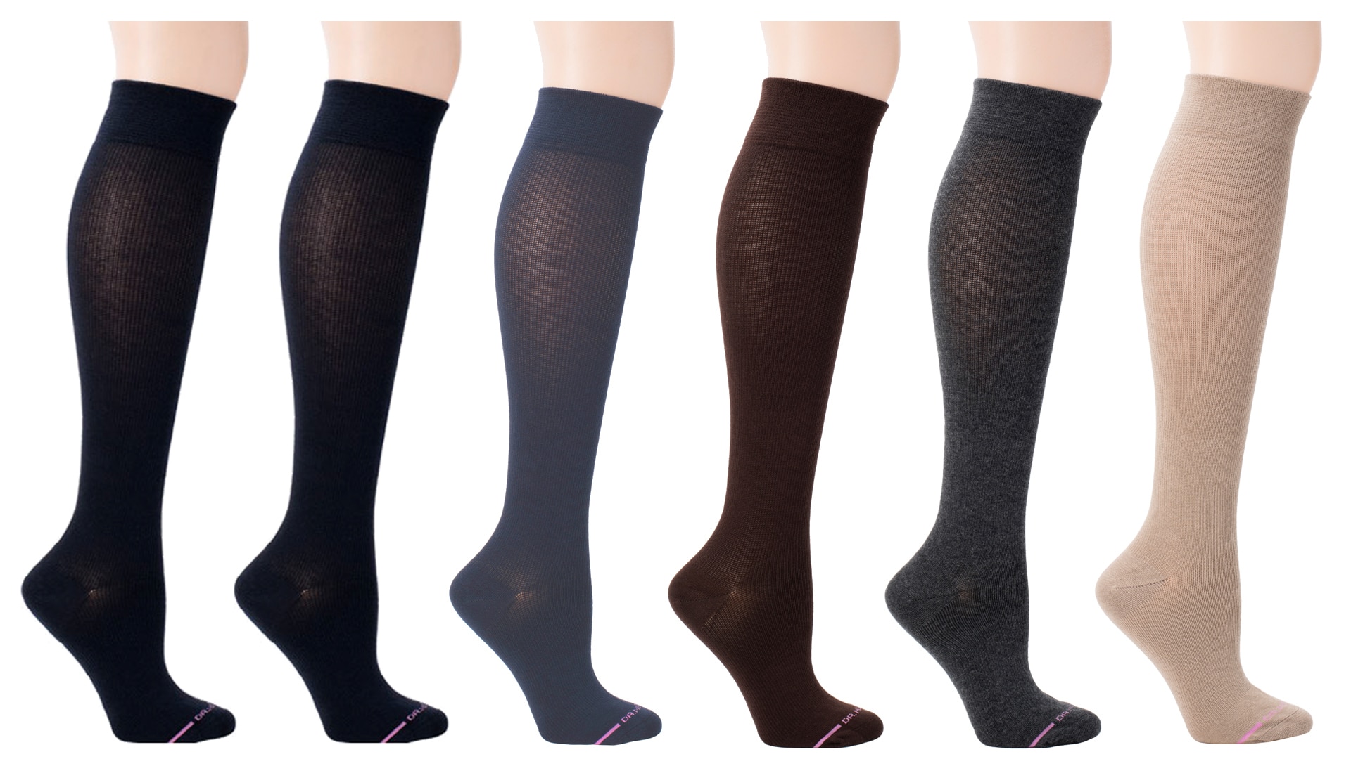 Dr. Motion 6-Pack Women's Knee-High Compression Socks