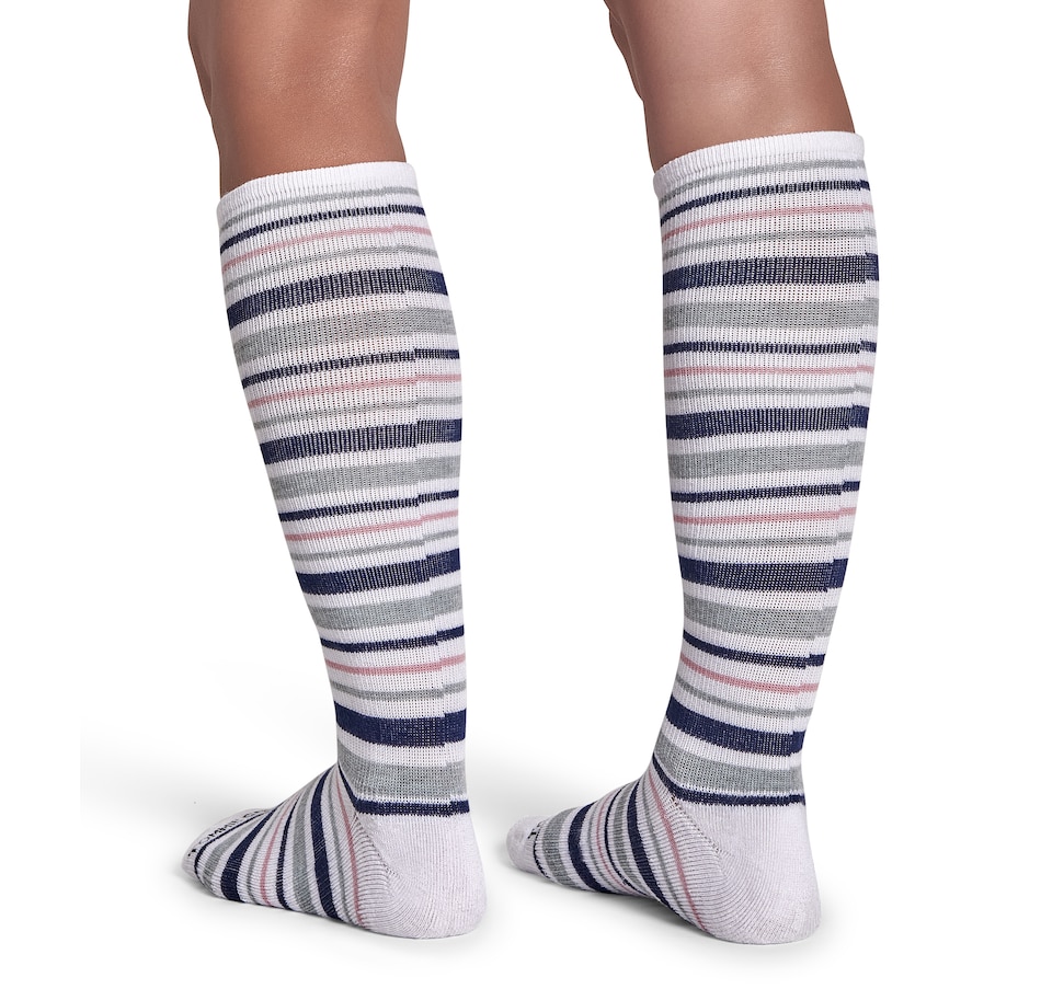 Buy Set of 4 Pairs Knee Length Copper Infused Compression Socks - Black  (L/XL) at ShopLC.