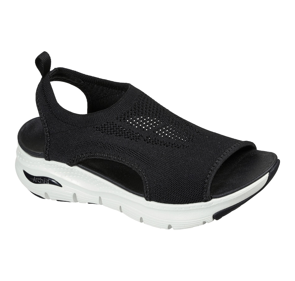 Skechers Women's Black Yoga Mat Comfort Slingback Sandals Women's Size 7