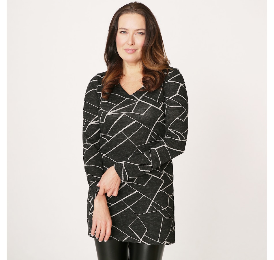 Clothing & Shoes - Tops - Shirts & Blouses - Marallis Sweater Knit Tunic  With Side Slit Details - Online Shopping for Canadians