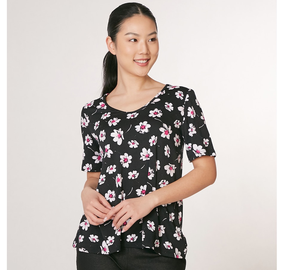 Clothing & Shoes - Tops - Shirts & Blouses - Kim & Co Printed Crepe ...