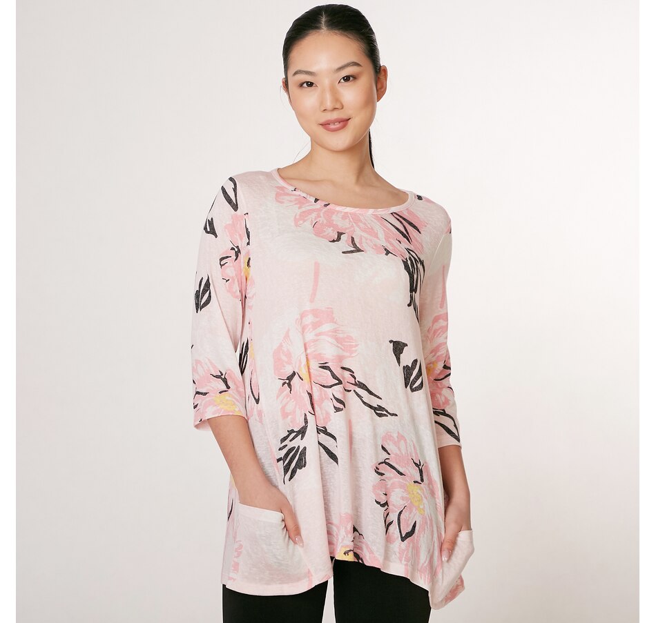 Clothing & Shoes - Tops - Shirts & Blouses - Kim & Co Silky Linen Look ...