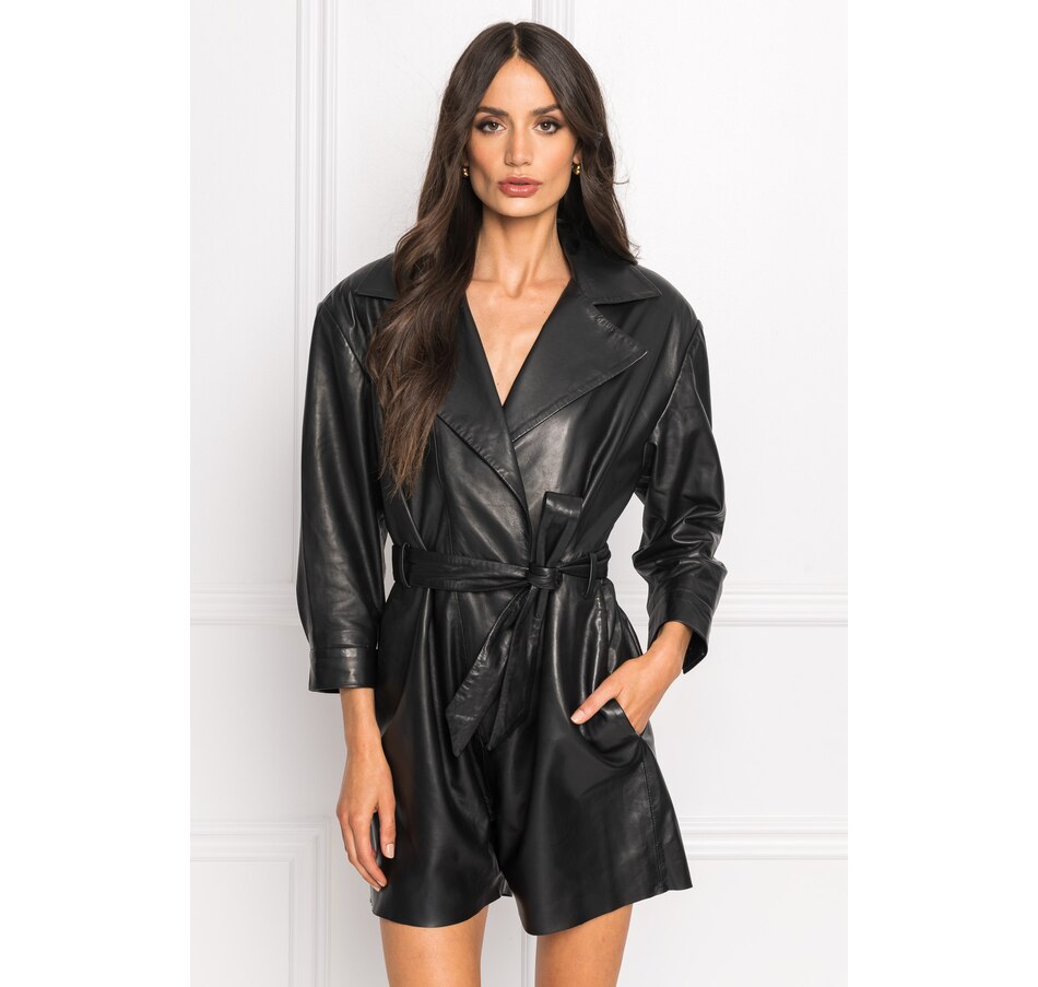 Image 290850_BLK.jpg, Product 290-850 / Price $164.33, LAMARQUE Farren Tie Front Romper from LAMARQUE on TSC.ca's Fashion department