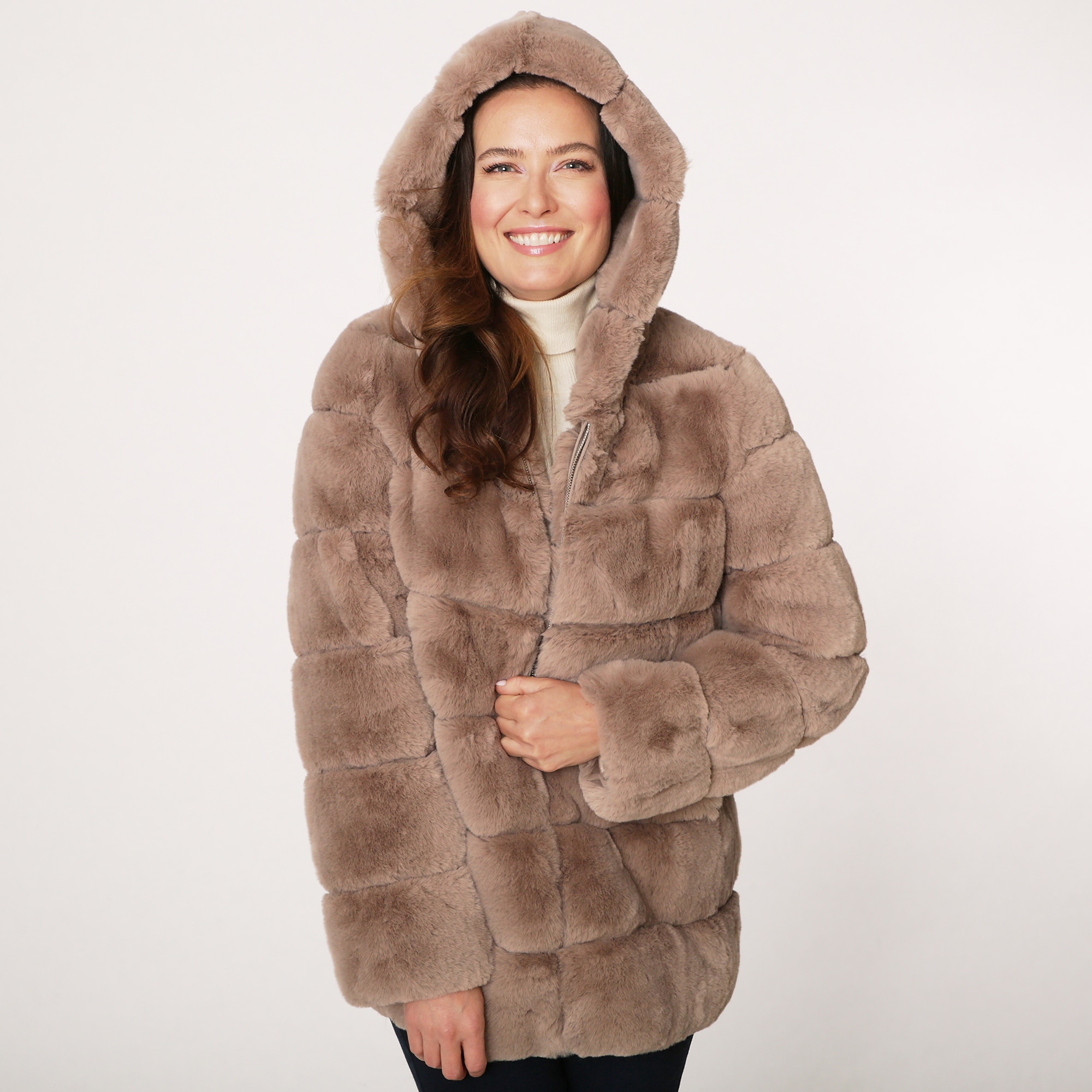 Adrienne landau 2024 faux fur coat