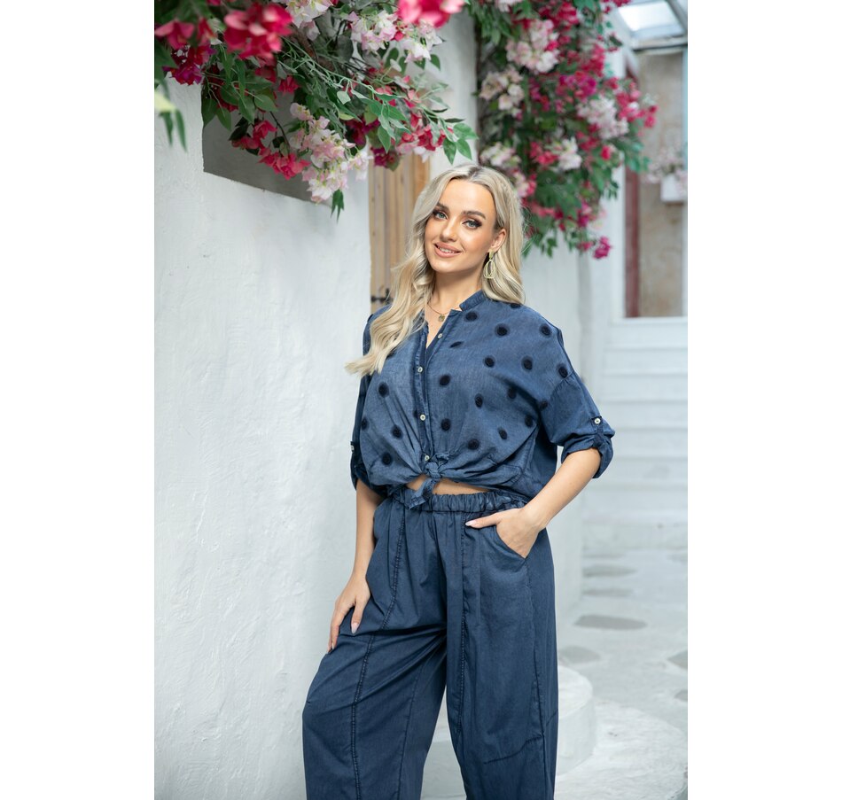 Image 339894_DNM.jpg, Product 339-894 / Price $29.33, Orange Fashion Village Tie Front Blouse from Orange Fashion Village on TSC.ca's Fashion department