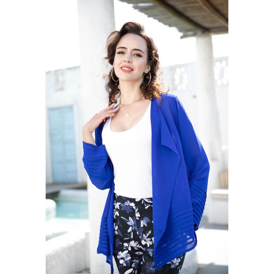 Image 339898_COB.jpg, Product 339-898 / Price $25.33, Orange Fashion Village Chiffon Pleat Detail Open Cardigan from Orange Fashion Village on TSC.ca's Fashion department