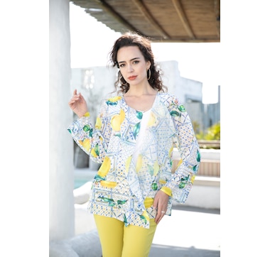 Orange Fashion Village Chiffon Pleat Detail Open Cardigan