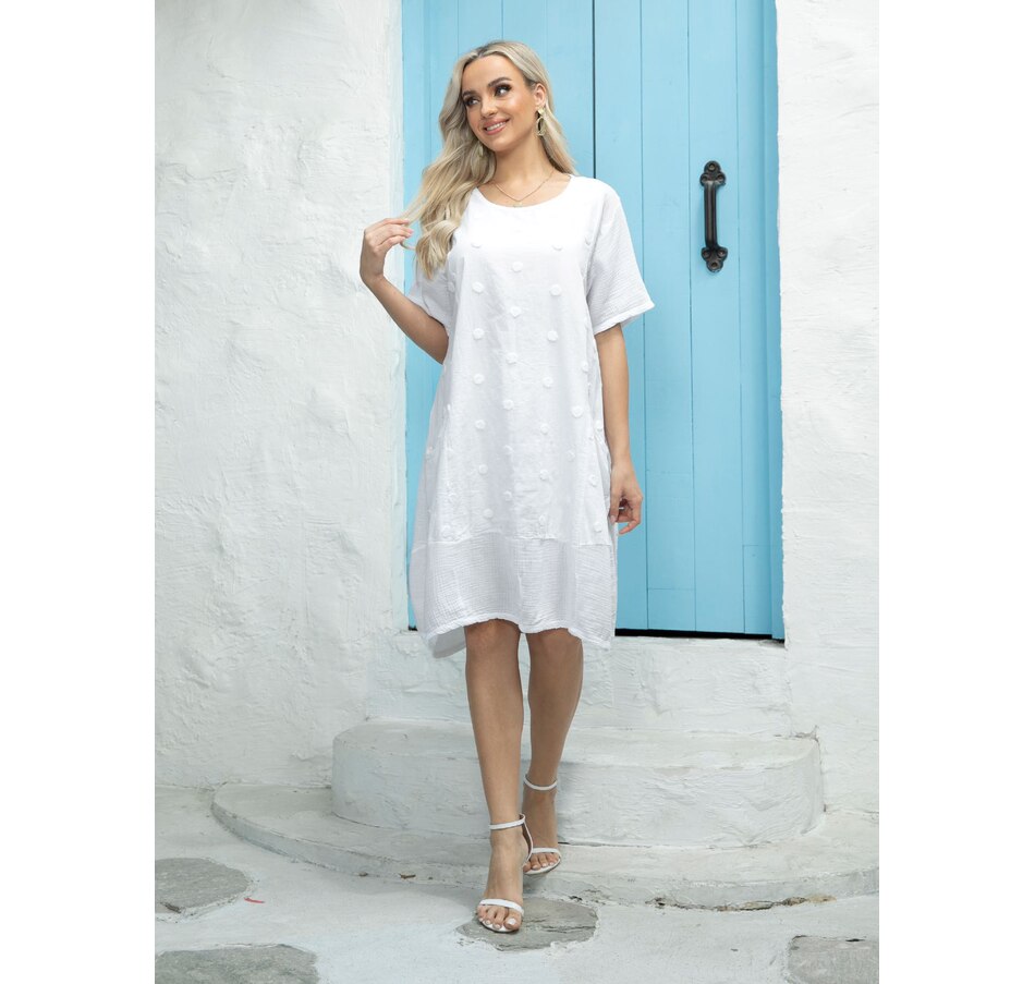 Image 339899_WHT.jpg, Product 339-899 / Price $64.88, Orange Fashion Village Short Sleeve Dress from Orange Fashion Village on TSC.ca's Fashion department