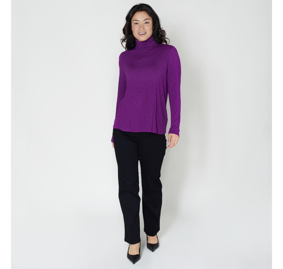 Image 341382_ALTMORE4.jpg, Product 341-382 / Price $24.33, Diane Gilman Rhinestone Embellished Turtleneck from DG2 by Diane Gilman on TSC.ca's Fashion department