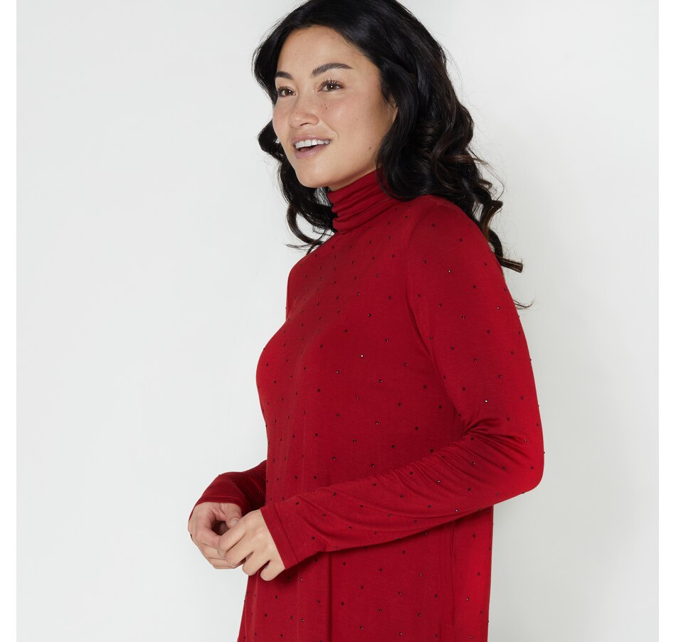 Image 341382_ALTMORE5.jpg, Product 341-382 / Price $24.33, Diane Gilman Rhinestone Embellished Turtleneck from DG2 by Diane Gilman on TSC.ca's Fashion department