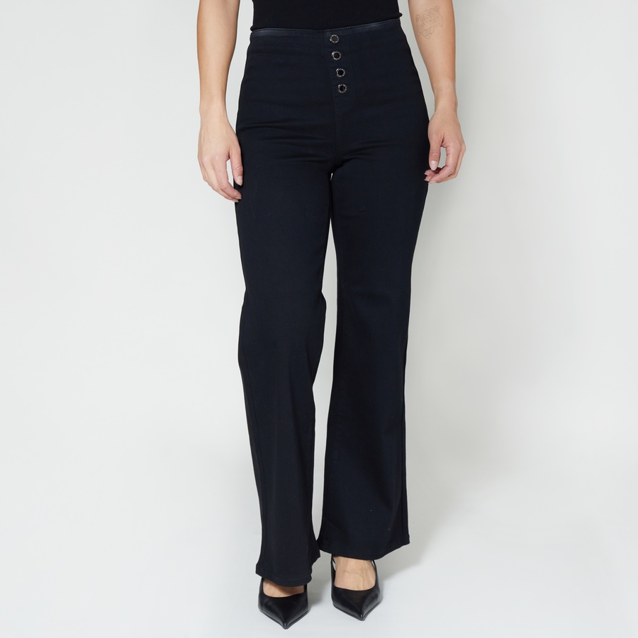 Image 341387_BLK.jpg, Product 341-387 / Price $29.33, Diane Gilman Pull-On Button Fly Wide Leg Jean from DG2 by Diane Gilman on TSC.ca's Fashion department