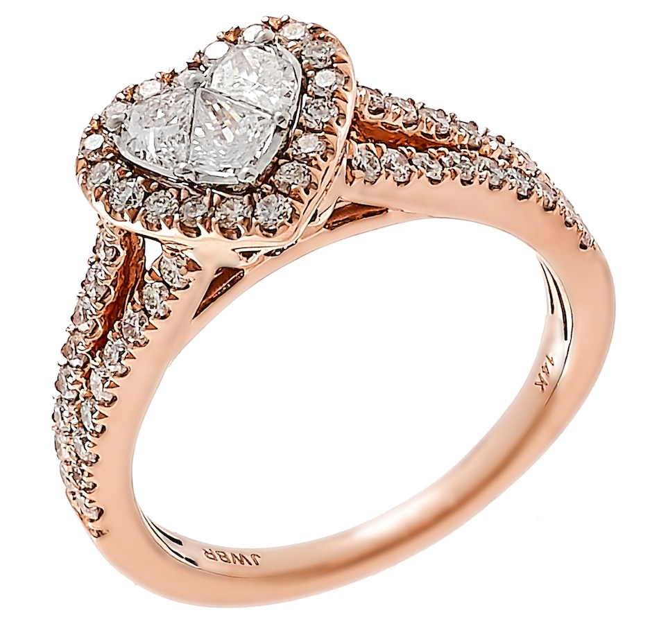 Image 343437.jpg, Product 343-437 / Price $999.88, 14K Rose Gold 1.00ctw Heart Diamond Ring from The Vault on TSC.ca's Jewellery department