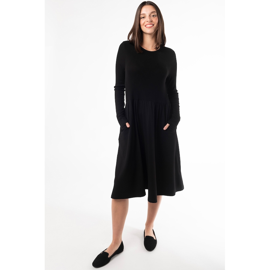 Image 349014_BLK.jpg, Product 349-014 / Price $55.33, Terrera Audrey Longsleeve Ribbed Dress from Terrera on TSC.ca's Fashion department